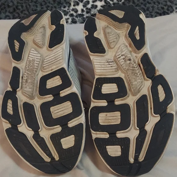 Hoka Womens  Cream and Black Athletic Shoes - Picture 9 of 14